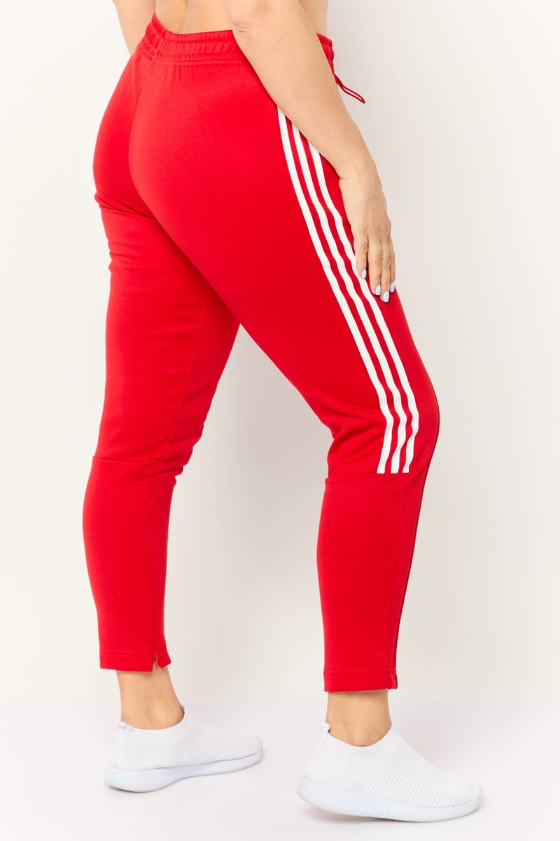 Adidas Women Sportswear Fit Brand Logo Training Sweatpants, Red - Image 3