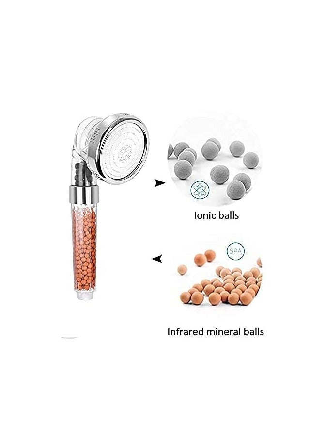 Handheld Shower Head with Water Saving Technology, High Pressure, Negative Ion Tourmaline Filter, Perfect for Spas, Dry Skin and Hair Treatment, 8.5" Diameter - Premium Bathroom Accessories - Image 2