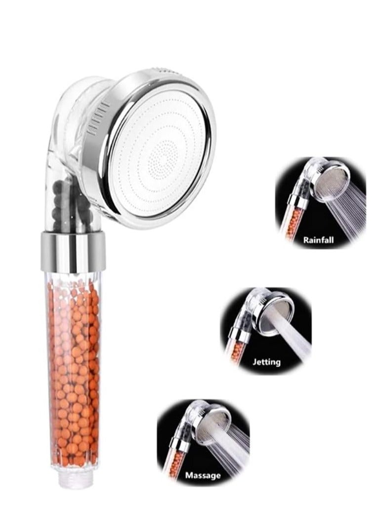 Handheld Shower Head with Water Saving Technology, High Pressure, Negative Ion Tourmaline Filter, Perfect for Spas, Dry Skin and Hair Treatment, 8.5" Diameter - Premium Bathroom Accessories - Image 1