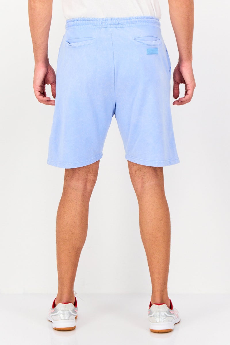 Blank Essentials Men Brand Logo Basic Shorts, Blue - Image 2