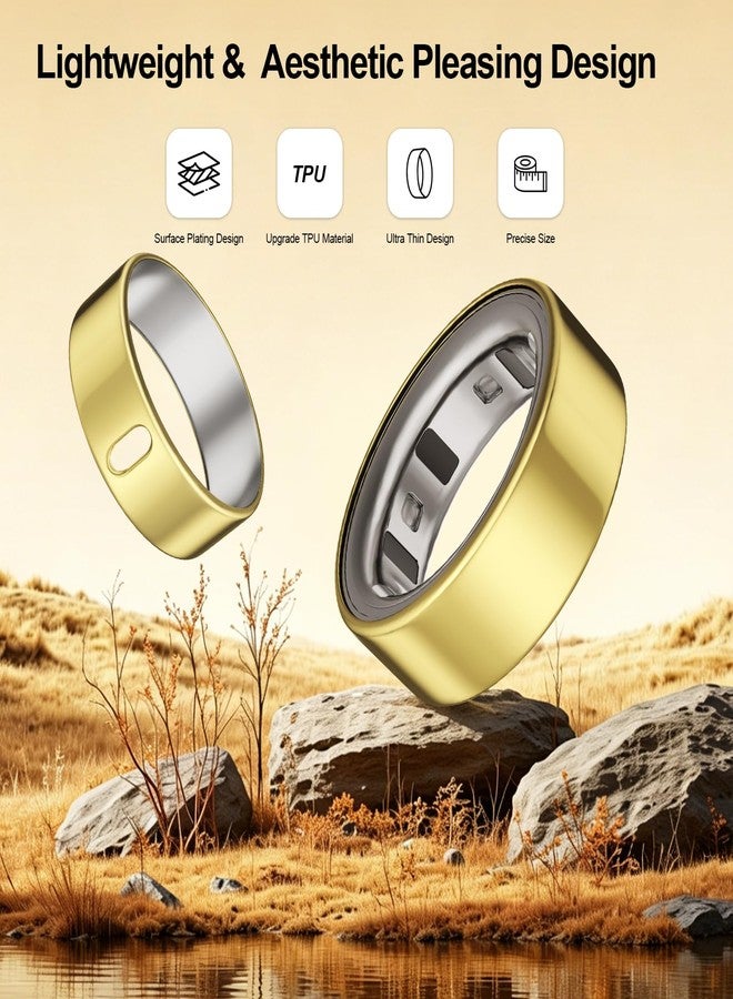 Vigamen 3 Pack Ring Cover Compatible with Oura Ring Gen 4/Gen 3 - Size 8, Support Charging with Cover On, Anti-Scratch Ultra-Thin TPU Ring Protector Accessories for Men Women, Gold*3 - Image 3