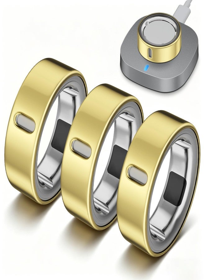 Vigamen 3 Pack Ring Cover Compatible with Oura Ring Gen 4/Gen 3 - Size 8, Support Charging with Cover On, Anti-Scratch Ultra-Thin TPU Ring Protector Accessories for Men Women, Gold*3 - Image 1