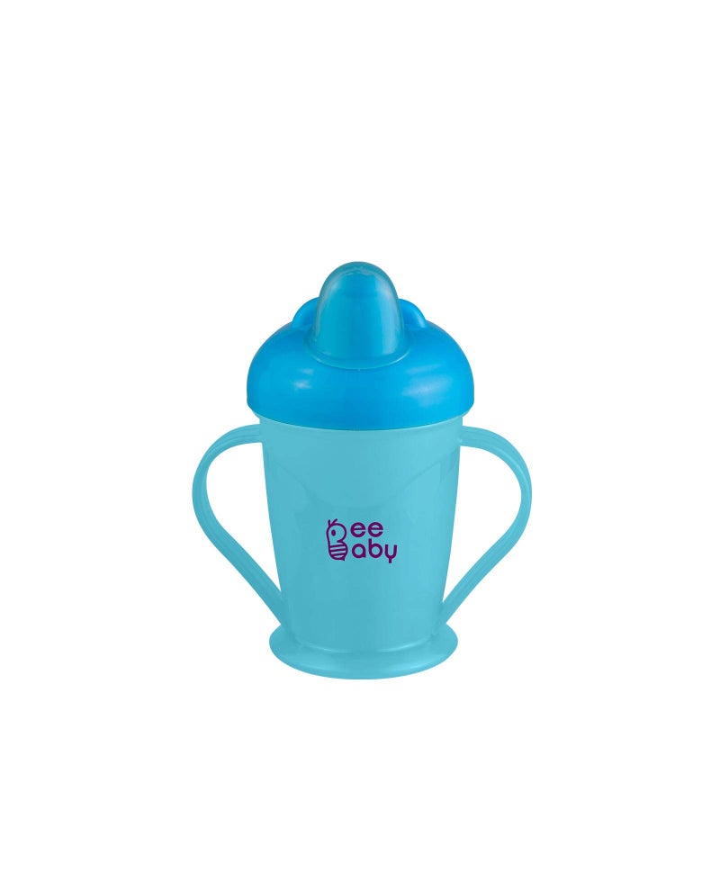 BeeBaby Twin Handle Hard Spout Sippy Cup. Leak-Proof, BPA FREE, Easy Grip. 180 ML / 6 Oz. (Light Blue) - Image 1