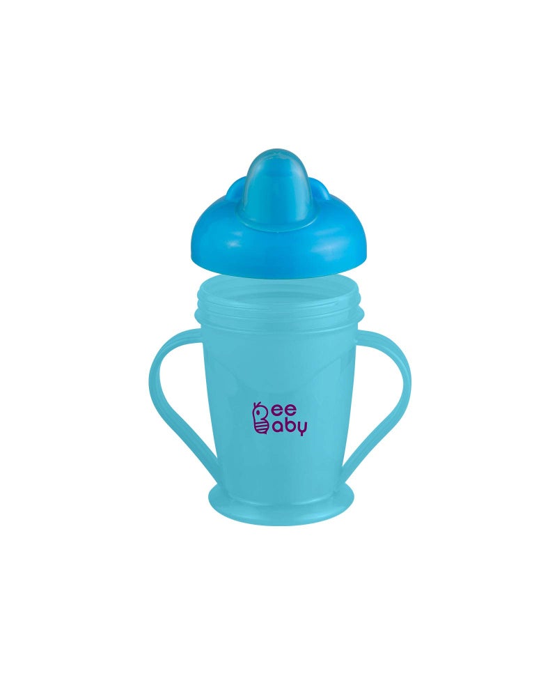 BeeBaby Twin Handle Hard Spout Sippy Cup. Leak-Proof, BPA FREE, Easy Grip. 180 ML / 6 Oz. (Light Blue) - Image 2
