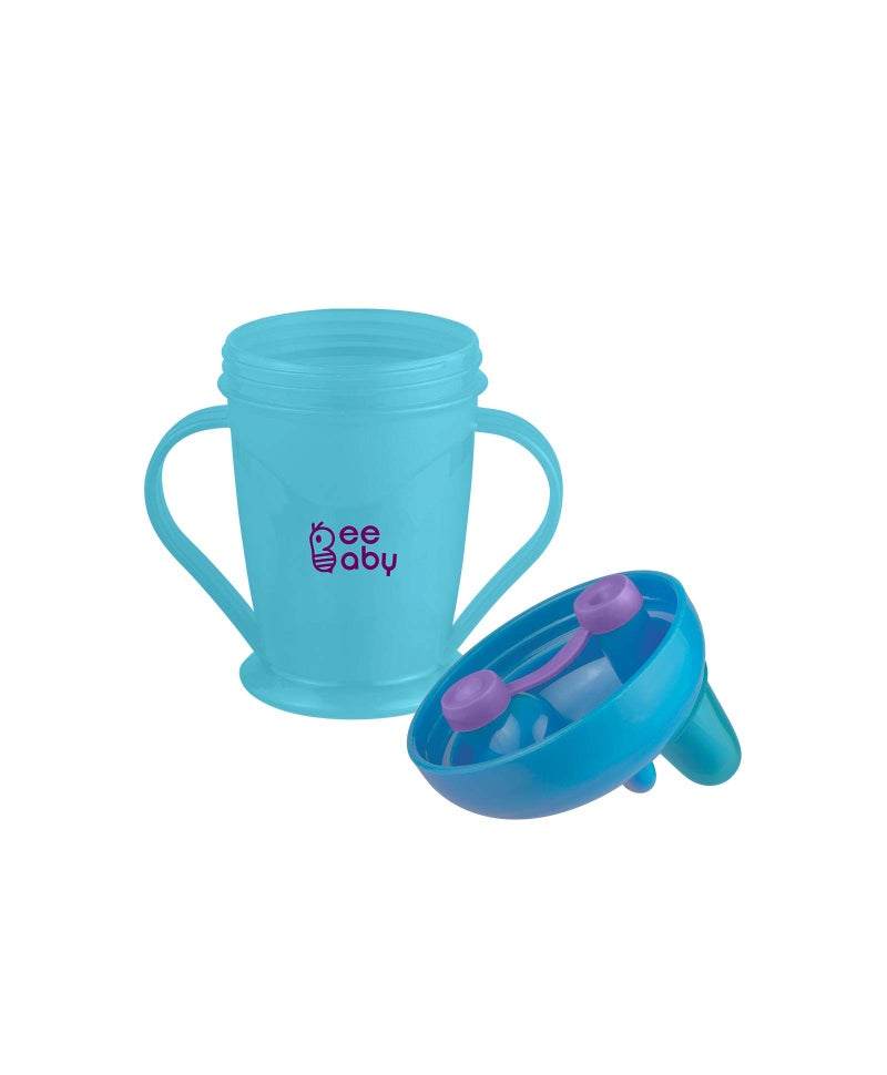 BeeBaby Twin Handle Hard Spout Sippy Cup. Leak-Proof, BPA FREE, Easy Grip. 180 ML / 6 Oz. (Light Blue) - Image 3