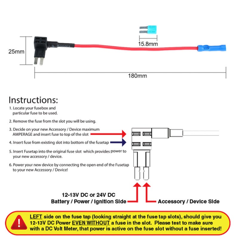 منفذ لحامل الصمام الصغير 2 (Micro2 Fuse Tap): أقصى قدر 20 أمبير لكل فجوة - تصميم صغير جداً - محول لحامل الصمام الصغير 2 مقاوم للحرارة العالية لحماية دائرة المركبة - Image 2