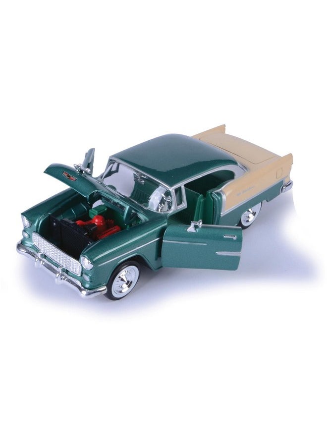 Motor Max 1955 Chevy Bel Air, Green - Motormax 73229 - 1/24 Scale Diecast Model Toy Car For Unisex-Children  - Image 4