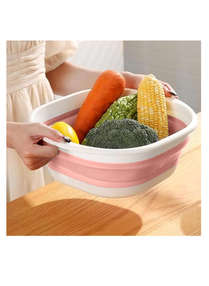 بلان A حوض غسيل قابل للطي، متعدد الاستخدامات لغسل الأطباق والخضروات والفواكه، مناسب لغسل الملابس أو القدمين، مثالي للاستخدام المنزلي والتخييم، سعة 5.5 لتر (رمادي) - Image 5