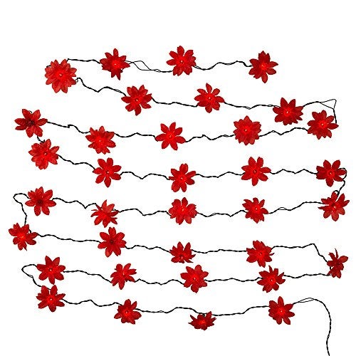 Kurt S. Adler Kurt Adler 35-Light Red Poinsettia Light Set - Image 1