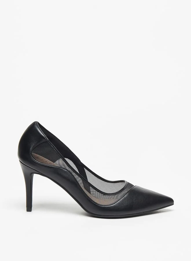 Celeste Women's Mesh Detail Pumps with Stiletto Heels