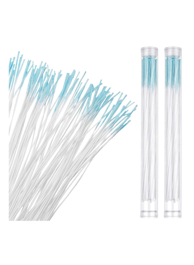Y&D 180 Pieces Earrings Hole Cleaner, Rose Fragrance Odor Removal Ear Care Kit, Piercing Floss Disposable Aftercare Cleaning Line, Tool (Blue) - Image 4