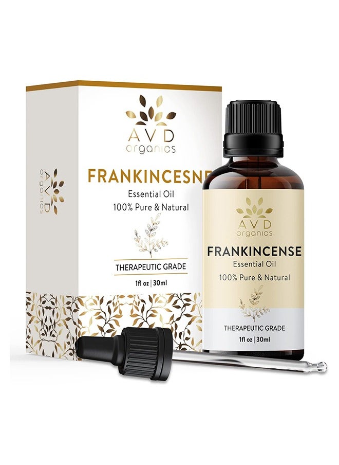 AVD Organics - AVD ORGANICS Frankincense Essential Oil 30ml - 100% Pure and Natural - Therapeutic Grade Essential Oil for Skin, Home Fragrance, 1fl. Oz - Image 1