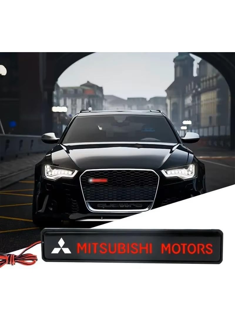 Vierex LED Front Hood Grille Emblem Light for Mitsubishi Outlander Lancer 9 10 ASX RALLIART Eclipse L200 Pajero – Waterproof Decorative Car Badge Lamp, Front Logo Ambient Light, 12V Easy Installation - Image 1