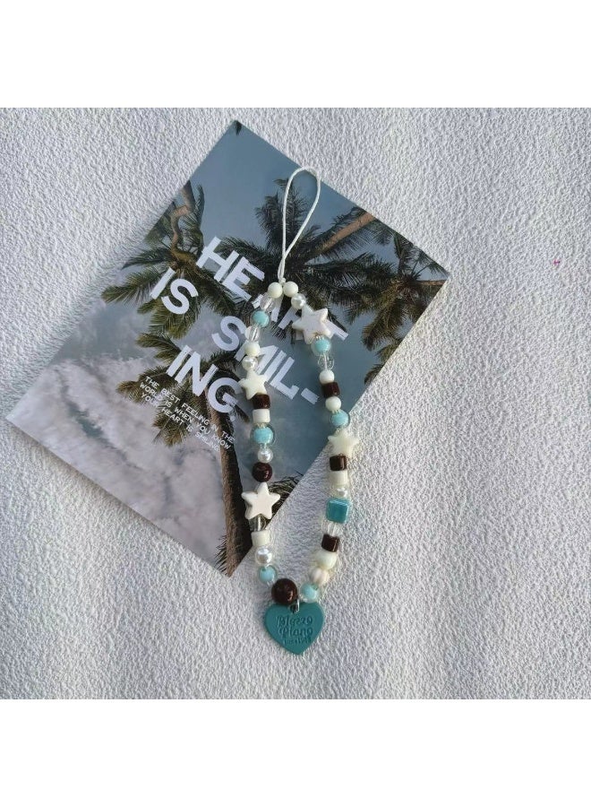 NIBEMINENT Phone Charm/ Chain Strap for Women Girls, Mint Chocolate Cell Phone Case Lanyard Wrist Strap