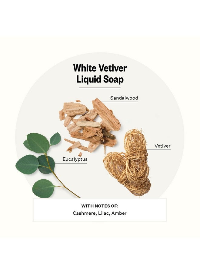 APOTHEKE Liquid Hand Soap, White Vetiver (10 Fl Oz) - Hydrating Hand Wash With Natural Coconut & Aloe Vera - Image 2