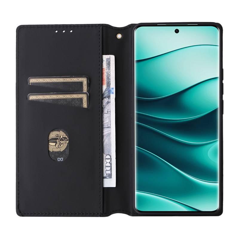 MS غطاء واقي بTPU لـ redminote14/redminote14 مع حامل بطاقات وحماية من السقوط مع مقاوم للصدمات مع حامل قائم مع مغناطيس قوي باللون أزرق مغناطيسي بوظيفة حامل من مادة TPU باللون الأزرق ب. - Image 4