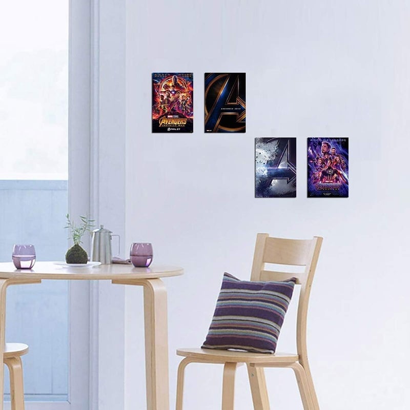 MARVEL ARS UnFramed Canvas Abstract Painting Print of Marvel Avengers Wall Art Poster Set 4-Pieces, 20 cm x 25 cm Size for Office Living Room Bedroom Gifting - Image 3