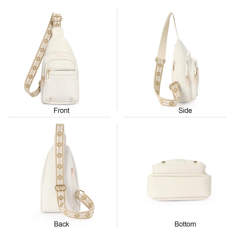 GAEKEAO Sling Bag for Women, Leather Crossbody Bags Fanny Packs for Women Cross Body Bag, Womens Small Crossbody Purse Chest Bag for Travel - Image 5