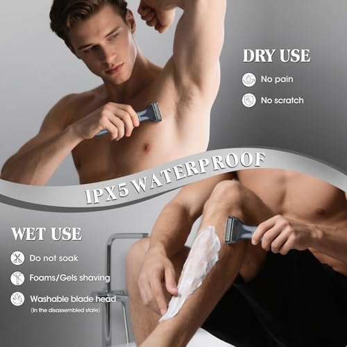 Dumite Manscape Ball Trimmer for Men,Body& Pubic Hair Trimmer and Groin Hair Shaver for Women & Men Pubic Hair, Private Area, Legs, Eyebrow,Face, Nose, Eyebrow, Body Hair Removal IPX5 Waterproof LED Display - Image 5