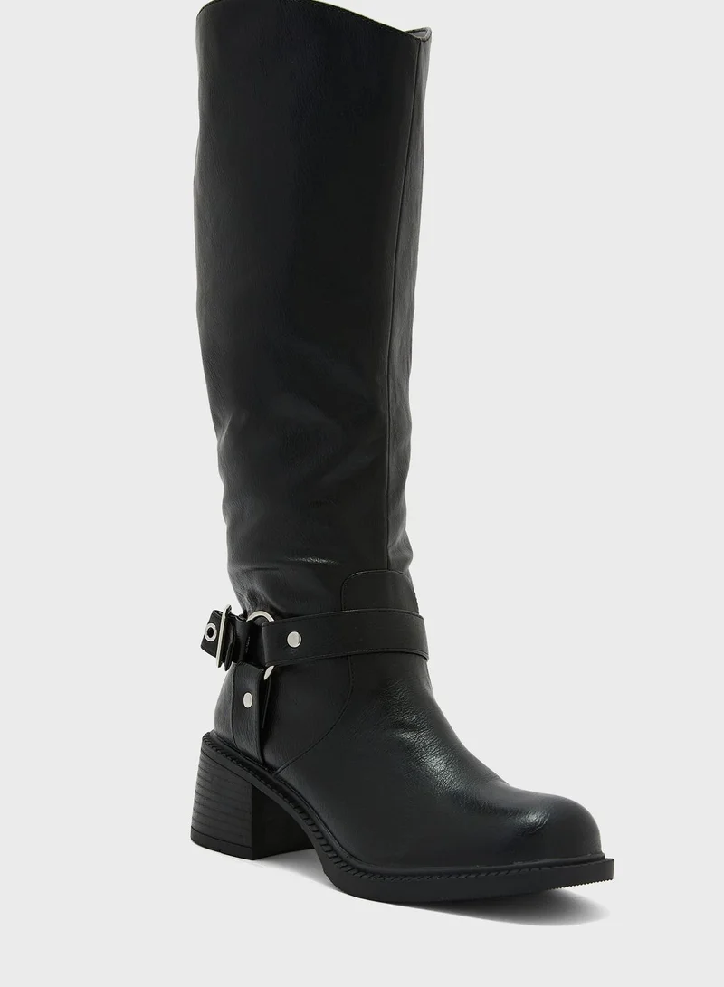 Ginger Biker High Boots