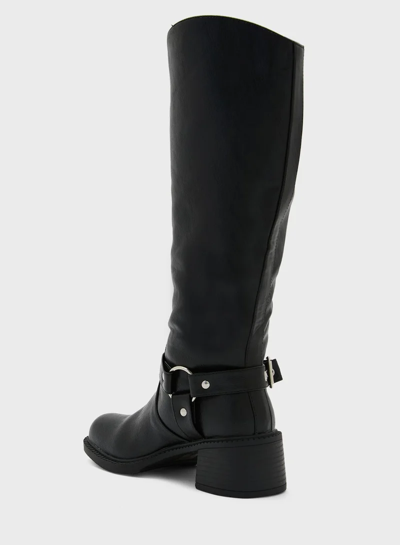 Ginger Biker High Boots
