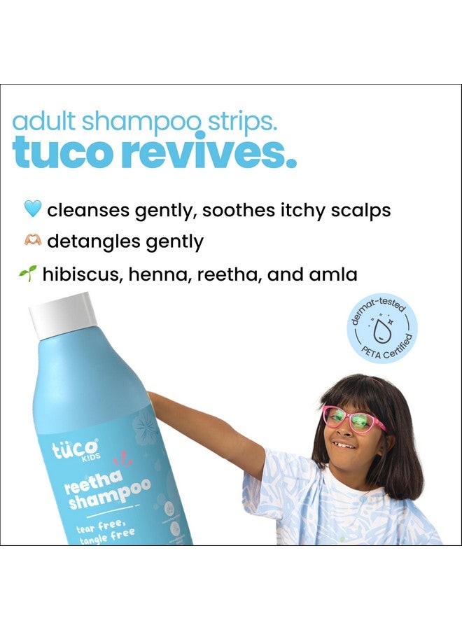 TuCo Kids Mild Shampoo With Soapnut, Almond, Henna, Pomegranate|Perfect For Soft, Smooth, Curly Tangled & Rough Hair|Paraben, Sls & Sulphate Free|Ph 5.5, Vegan & Tear Free|300 Ml (Pack Of 1) | - Image 2