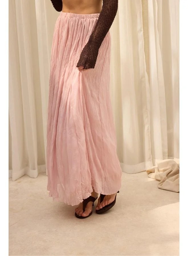 Bohemai  Miya Flowy Pink Long Skirt for Women | Best Price UAE