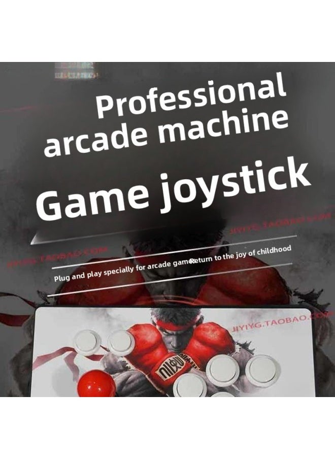 جنرال لوحة ألعاب تأخير الكمبيوتر Arcade Rocker، لا يوجد هاتف خلوي، هزاز قتال مزدوج، ثلاث آلات ألعاب منزلية ولون المنتج: إصدار تنافسي، نموذج Qc بستة أزرار  - Image 4