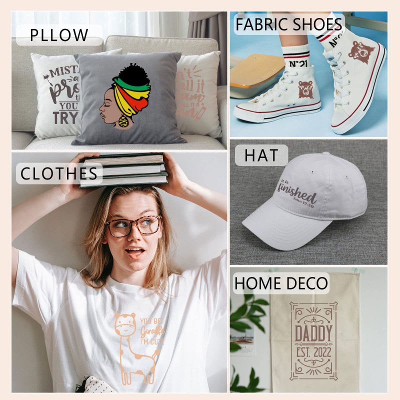 Tintnut فينيل نقل الحرارة لتون البشرة من تينت نوت - حزمة 10 ورقات بحجم 10x12 بوصة كريمي بيج فاتح فينيل حديد بني تان HTV لقص الحرف اليدوية تي شيرتات ملابس حقائب لآلة كريكت سيلويت كاميئو - Image 4