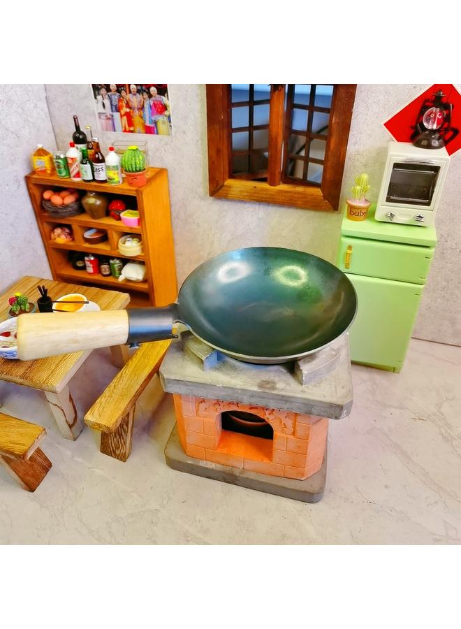 Bluejw Mini Kitchen Special Stove Creative Food Play Retro Red Brick Soil Stove Can Really Boil Internet Red Small Kitchenware  - Image 4