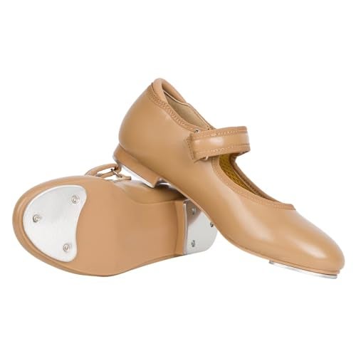 ARCLIBER Brown Tap Shoes for Girls and Boys NonSlip Tap Dance Shoes for ToddlerLittle KidBig Kid11 Little Kid - Image 3
