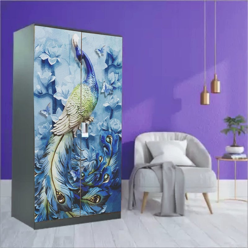 Decor Production Self Adhesive Wallpaper Wall Sticker for Almirah/Wardrobe(Design no. almirah-wallpaper-pt07-2) - Image 4