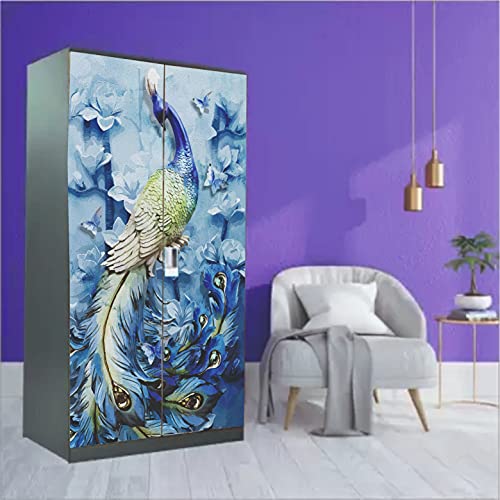 Decor Production Self Adhesive Wallpaper Wall Sticker for Almirah/Wardrobe(Design no. almirah-wallpaper-pt07-2) - Image 1
