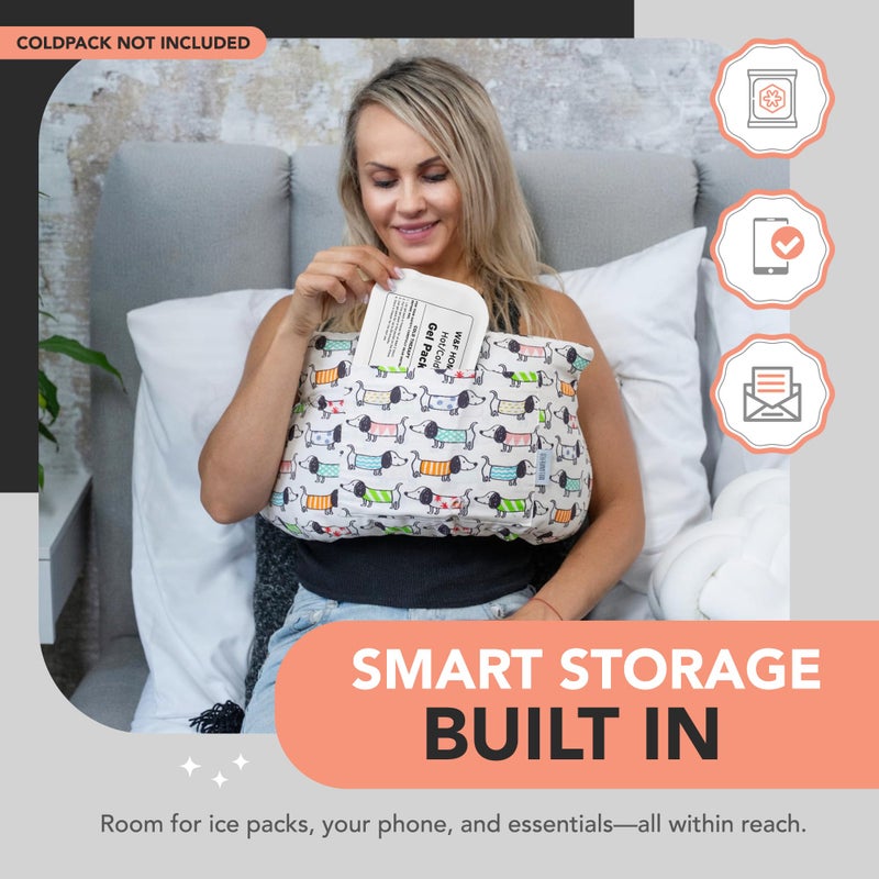 W&F HOME وسادة دعم الثدي الناعمة للتعافي بعد جراحة استئصال الثدي - منتجات التعافي بعد استئصال الرحم، وسائد للموانئ لمرضى العلاج الكيميائي، احتياجات تقليل الثدي بعد الجراحة، مستلزمات جراحة الثدي اليسرى، الكلاب - Image 3
