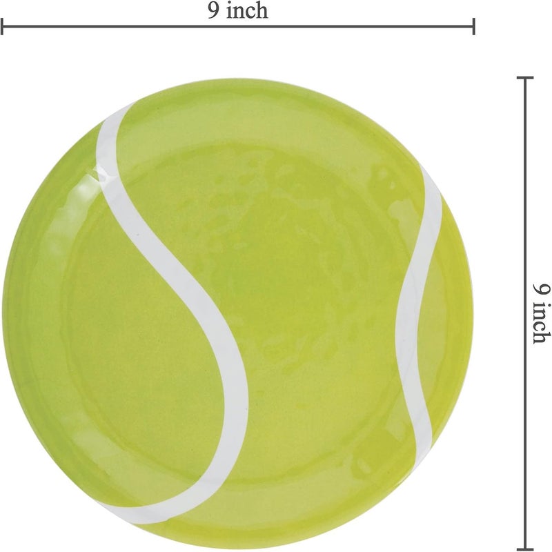UPware Tennis Melamine Salad Plate Set Round Plates for Risotto Pasta and Salad BPAFree Dishwasher Safe Yellow 9 Inch Set of 6 - Image 3