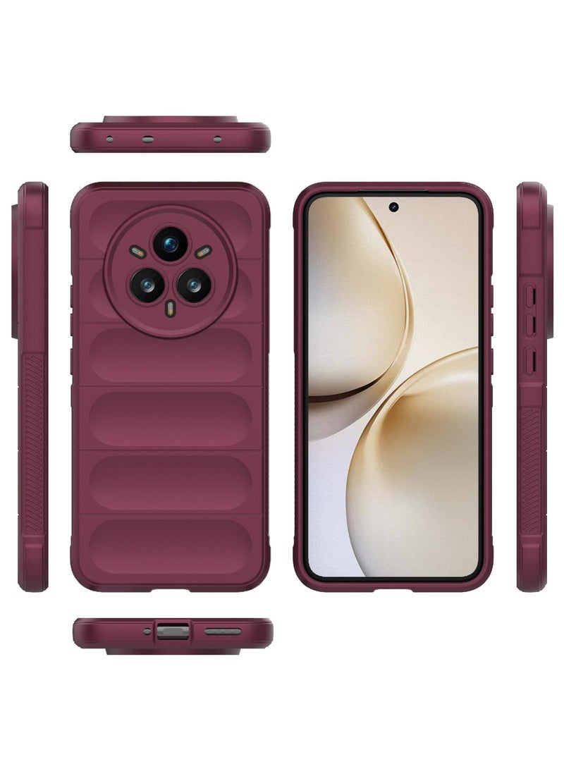 Phone case cover Magic Shield TPU + Silicone Shockproof Phone Case For  Realme 14 Pro Plus (Wind Red) - Image 3