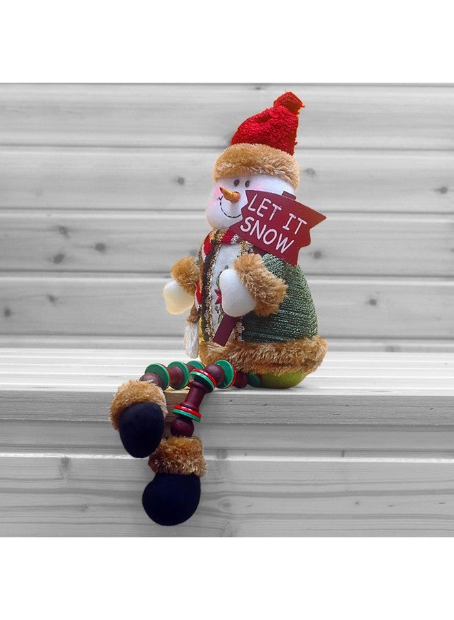 بي اكس تي ديكور عطلة عيد الميلاد من BXT رف قطيفة للجلوس رجل ثلج هدية سانتا كلوز ديكور منزلي لطيف حرفي - Image 2