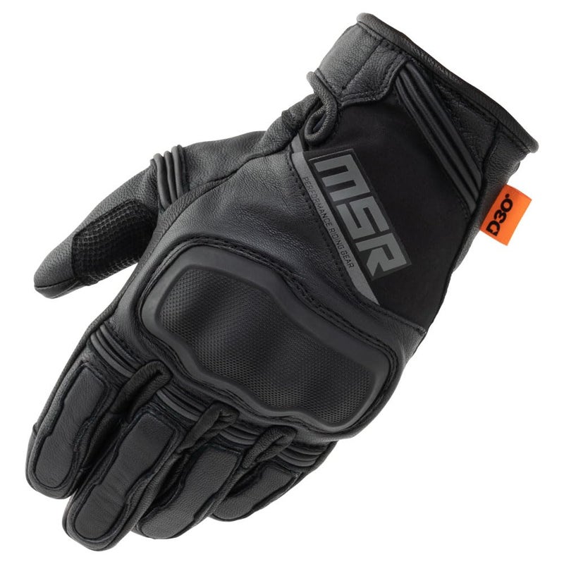 MSR Gravex Gloves w/D3O Leather Adventure/Street Motorcycle Glove (Black, XX-Large) - Image 1