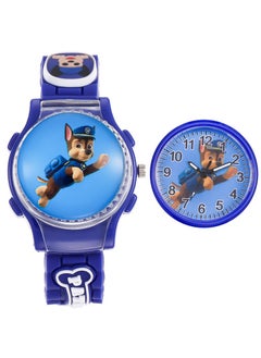 PAW PATROL Blue PAW Patrol Cartoon Flip Cover Children's Watch (The Cover Can Turn)  - Image 1