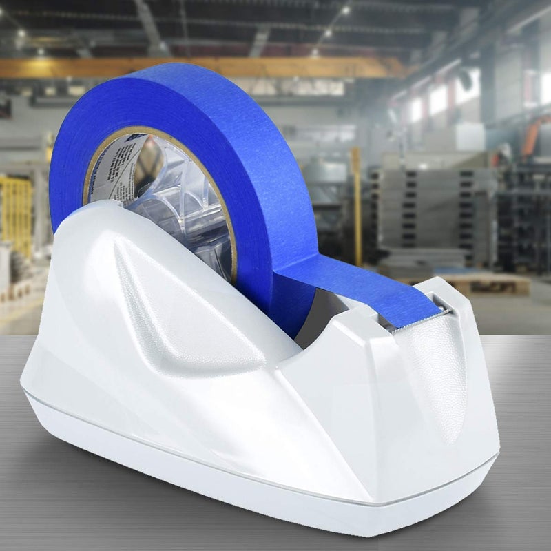 Acrimet Premium Desktop Tape Dispenser Jumbo, Plastic, Non-Skid Base (Heavy Duty) (White Color) - Image 3