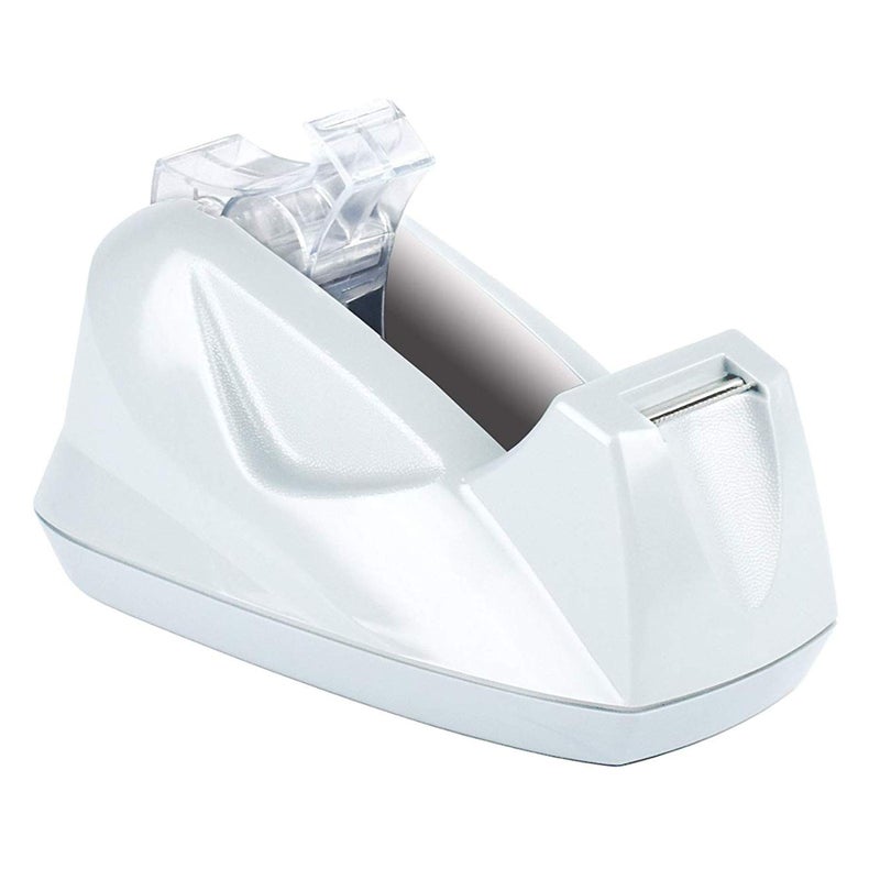 Acrimet Premium Desktop Tape Dispenser Jumbo, Plastic, Non-Skid Base (Heavy Duty) (White Color) - Image 2