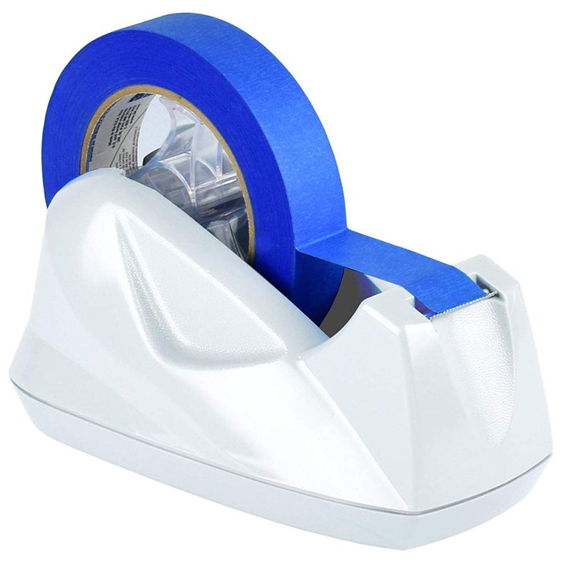Acrimet Premium Desktop Tape Dispenser Jumbo, Plastic, Non-Skid Base (Heavy Duty) (White Color) - Image 1