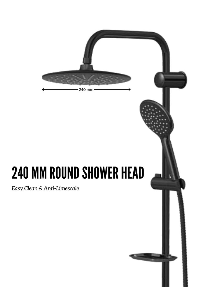 MAAT Slim Jet Black Rain Shower Set | Slim Jet Black Rain Shower Set | Turkish Design  - Image 2