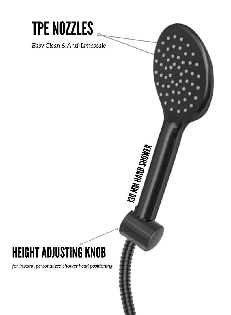 MAAT Slim Jet Black Rain Shower Set | Slim Jet Black Rain Shower Set | Turkish Design  - Image 3