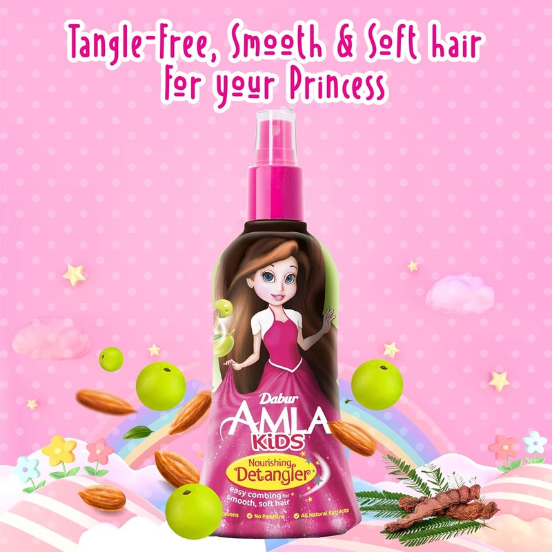 Dabur Amla Kids Detangler + Nourishing Hair Oil Value Pack (2x200ml) | Natural Extracts for Strong, Long & Soft Hair - Image 4