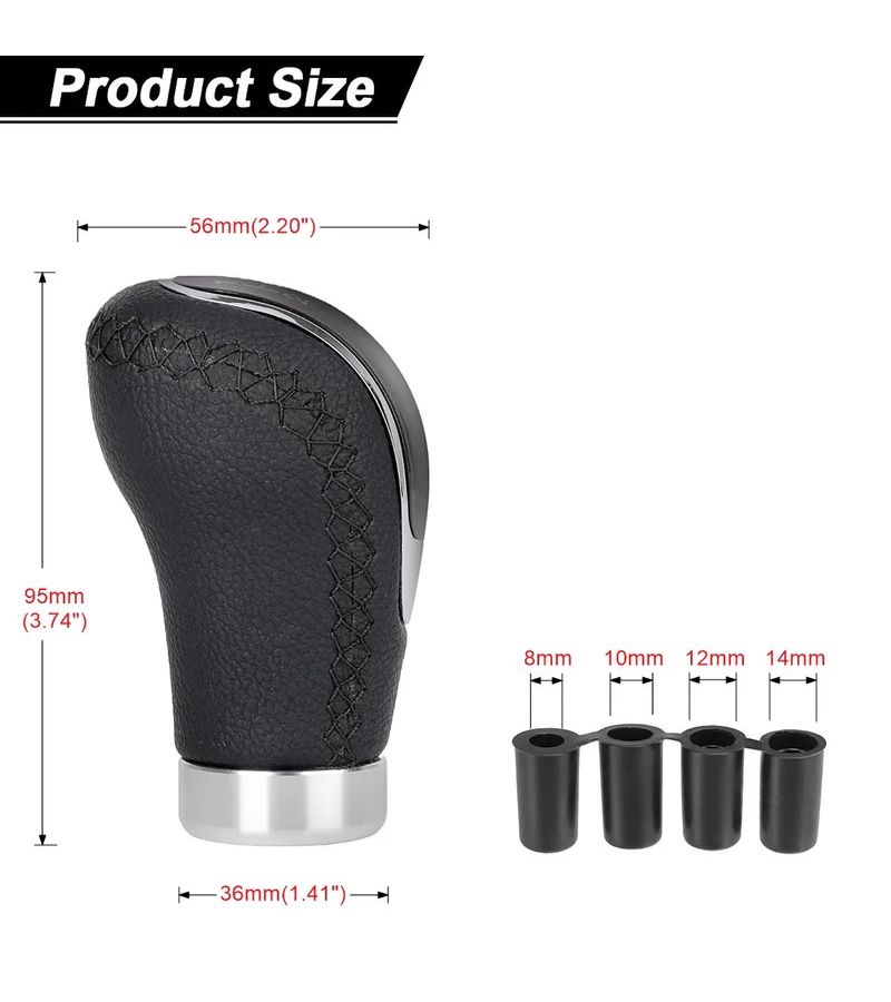 Red Universal 5 6 Speed Manual Gear Shift Knob Extended Gear Stick - Image 2