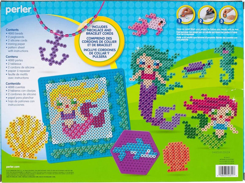 Perler Beads 3D Ocean and Mermaid Fuse Bead Kit, 4006pcs, 22 Projects - Image 2