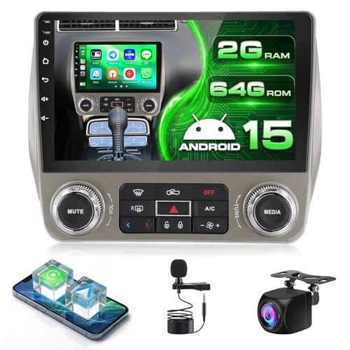 Roinvou Car Radio for Chevrolet Chevy Camaro 2010 2011 2012 2013 2014 2015 with Wireless CarplayAndroid Auto 9 Inch 2G64G Android 13 IPS Touch Screen Bluetooth Radio with GPS WiFi DSP - Image 1