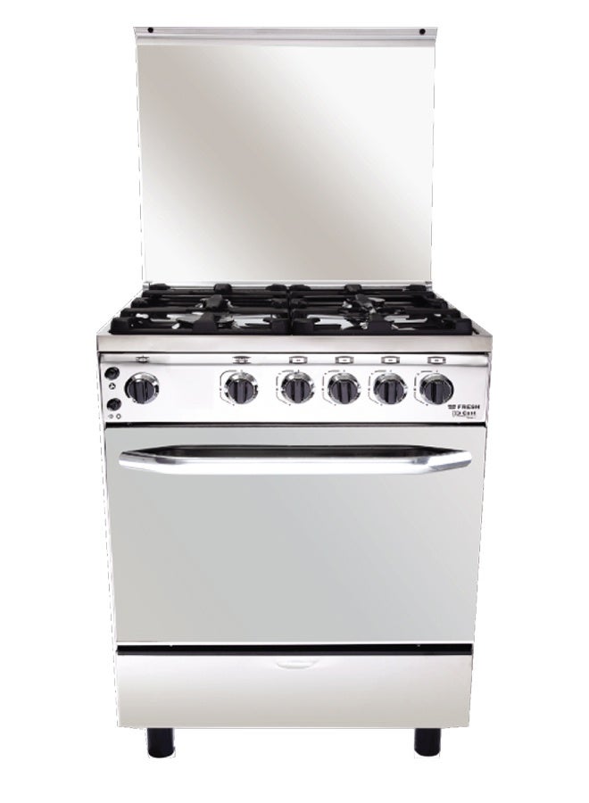Fresh Cooker 4 Burners 60 CM, Full Stainless Steel, Hi Cast