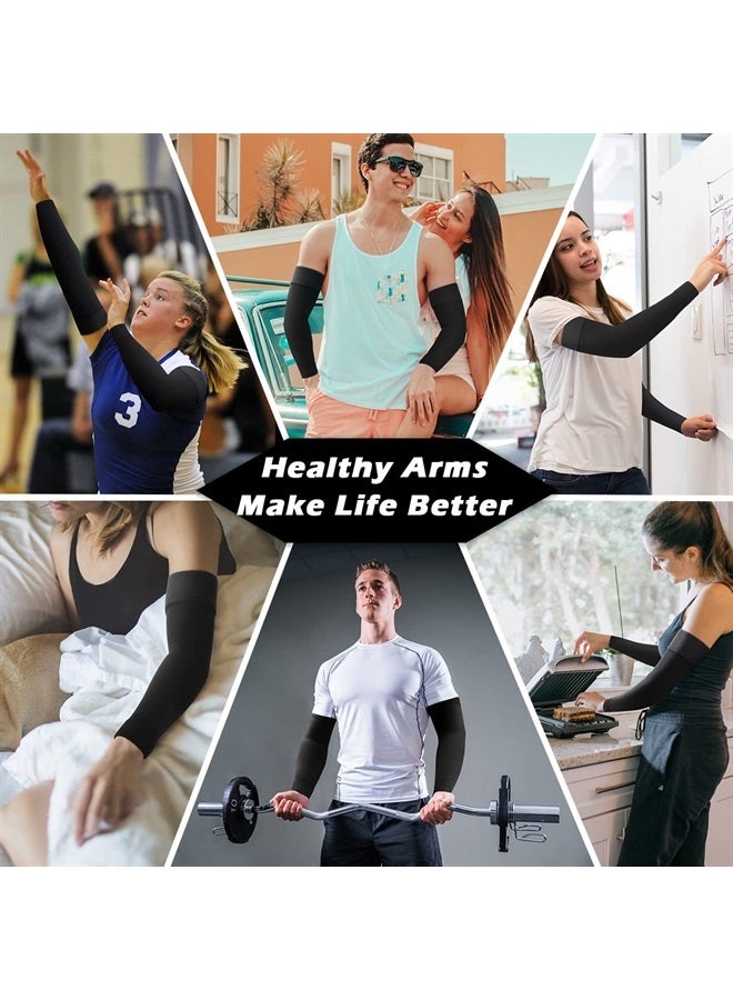 Ailaka Medical Compression Arm Sleeves for Men Women - 20-30 mmHg Lymphedema Compression Sleeves Support for Arms Pain, Swelling, Edema, Post Surgery Recovery, Tendonitis  - Image 2